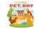 National Pet Day Vector Illustration on April 11 with Cute Pets of Cats and Dogs for Celebrate your Animal Companion