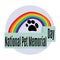 National Pet Memorial Day, idea for banner or postcard, rainbow bridge