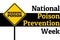 National Poison Prevention Week concept. Template for background, banner, card, poster with text inscription. Vector