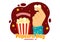 National Popcorn Day Vector Illustration on January 19th with a Big Box Popcorns to Poster or Banner in Flat Cartoon Background