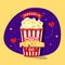 National Popcorn Day Vector Illustration on January 19th, Vector illustration design.