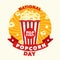 National Popcorn Day Vector Illustration on January 19th, Vector illustration design.