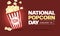 National Popcorn Day Vector Illustration on January 19th, Vector illustration design.