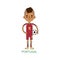 National portugal soccer football player vector illustration