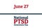 National PTSD Awareness Day concept. June 27. Template for background, banner, card, poster with text inscription