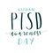 National PTSD Awareness Day hand lettering vector illustration