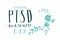 National PTSD Awareness Day hand lettering vector illustration