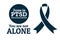 National PTSD Awareness Month concept. June. Template for background, banner, card, poster with text inscription. Vector