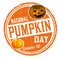 National pumpkin day grunge rubber stamp