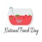 National Punch Day, refreshing fruit drink for postcard or menu decoration