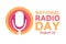 National Radio Day. August 20. Holiday concept. Template for background, banner, card, poster with text inscription