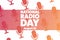 National Radio Day. August 20. Holiday concept. Template for background, banner, card, poster with text inscription