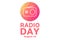 National Radio Day. August 20. Holiday concept. Template for background, banner, card, poster with text inscription