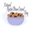 National Raisin Bran Cereal Day, idea for poster, banner, flyer, postcard or menu decoration