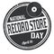 National record store  day grunge rubber stamp