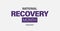 National recovery month. Observed in september. National Alcohol & Drug Addiction Recovery Month banner