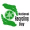 National Recycling Day, Idea for poster, banner, flyer or postcard