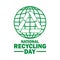 National Recycling Day Vector Design Template