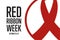 National Red Ribbon Week. October 23-31. Holiday concept. Template for background, banner, card, poster with text
