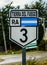 National Route 3 Ruta Nacional 3 road sign in Tierra del Fuego