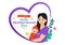 National Safe Motherhood Day Vector Illustration on 11 April with Pregnant Mother and Kids for the Healthcare of Women