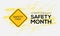 National Safety Month (NSF) vector banner .