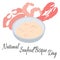 National Seafood Bisque Day, idea for poster, banner, flyer or menu decoration