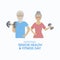 National Senior Health and Fitness Day vector