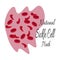 National Sickle Cell Month, schematic image of blood cells for banner