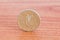 National side of ten Euro cent coin from Ireland. Celtic harp, a traditional symbol of Ireland