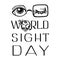 National sight day concept background, simple style