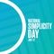 National Simplicity Day. July 12. Holiday concept. Template for background, banner, card, poster with text inscription