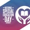 National Special Education Day. December 2. Holiday concept. Template for background, banner, card, poster with text