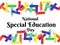 National Special Education Day, idea for horizontal poster, banner, flyer or placard design