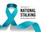 National Stalking Awareness Month. Vector illustration on white