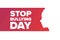 National Stop Bullying Day. Holiday concept. Template for background, banner, card, poster with text inscription. Vector