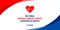 National sudden cardiac arrest awareness month. Vector web banner, background, poster, card for social media, networks. Text