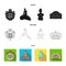 National, symbol, drawing, and other web icon in black,flat,outline style. Denmark, attributes, style, icons in set