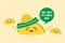 National Taco Day greeting card, illustration with cute and funny cartoon style taco characters. October 4