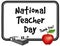 National Teacher Day, Whiteboard, Apple