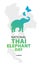 National Thai Elephant Day. 13 March. Web banner