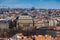 National Theatre building and Prague city old town seen from Petrin hill