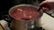 National ukrainian soup borsch cooking