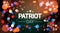 National USA Patriot Day United States Holiday Fireworks Banner