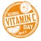 National vitamin C day grunge rubber stamp