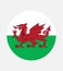 National Wales flag, official colors and proportion correctly. National Wales flag. Vector illustration. EPS10. Wales flag vector