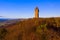 The National Wallace Monument is a tower standing on the shoulder of the Abbey Craig, a hilltop overlooking Stirling in Scotland