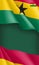 National waving flag of Ghana background