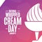 National Whipped Cream Day. January 5. Holiday concept. Template for background, banner, card, poster with text