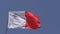 National white red flag of Malta closeup